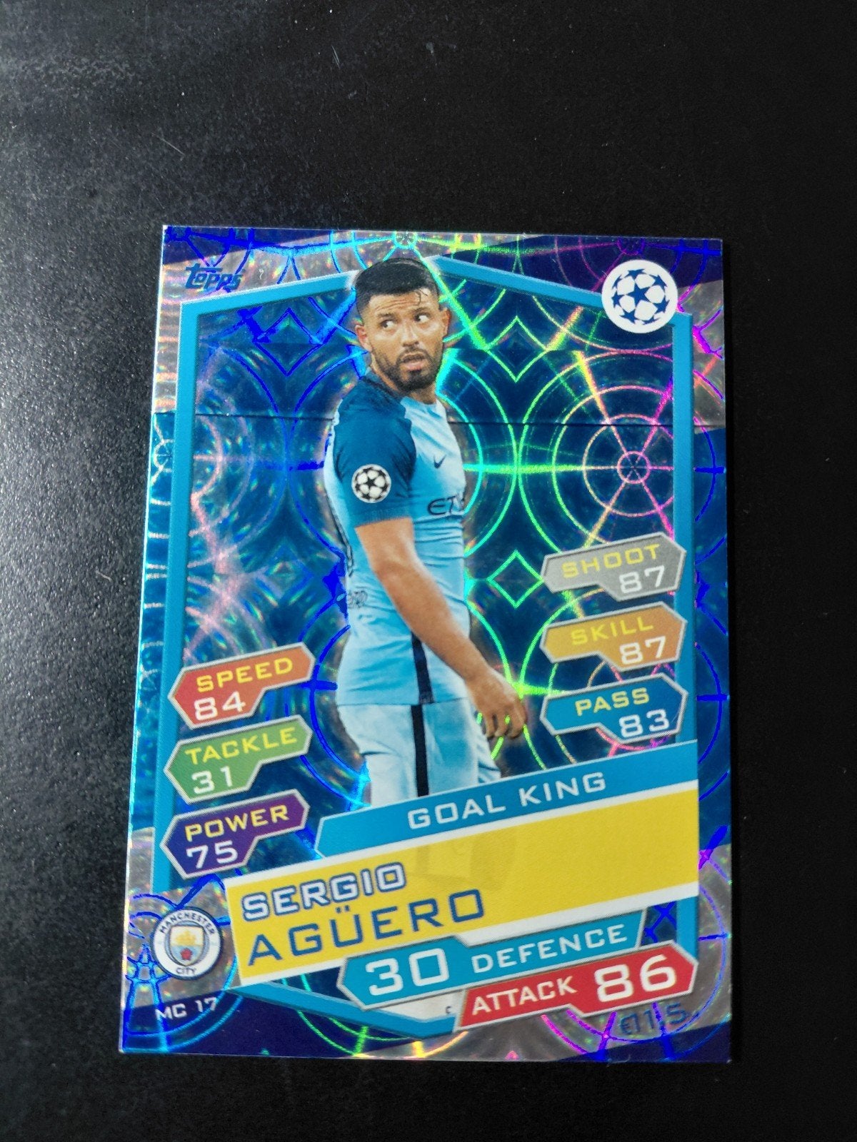 sergio aguero (manchester city) topps 2016/17 goal king, Verzenden, Nieuw, Buitenlandse clubs, Spelerskaart