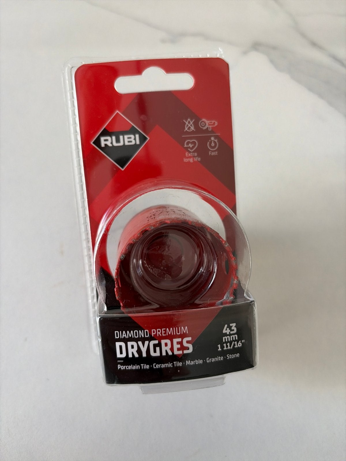 Rubi Diamond Premium Drygres 43mm Tegelboor, Ophalen, Zo goed als nieuw, Overige typen