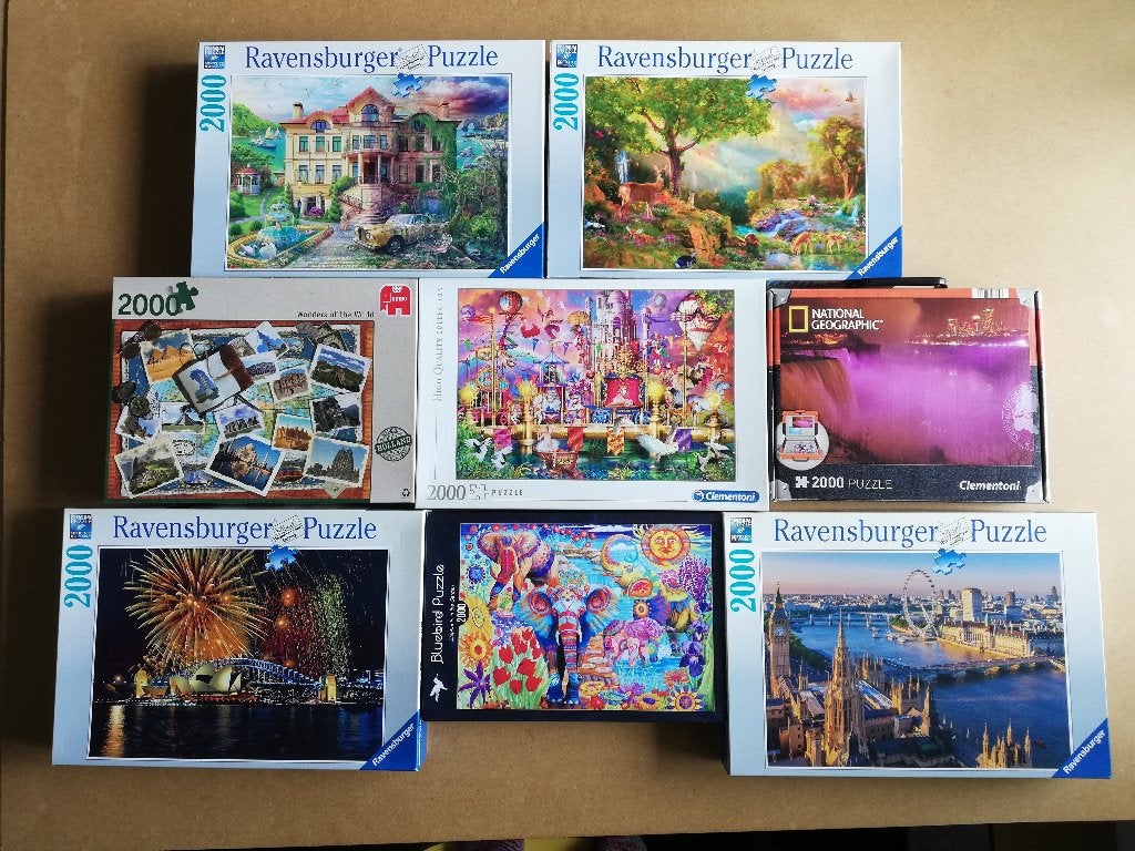 Puzzels van 2000 stukjes, Ophalen of Verzenden, Meer dan 1500 stukjes, Gebruikt, Legpuzzel