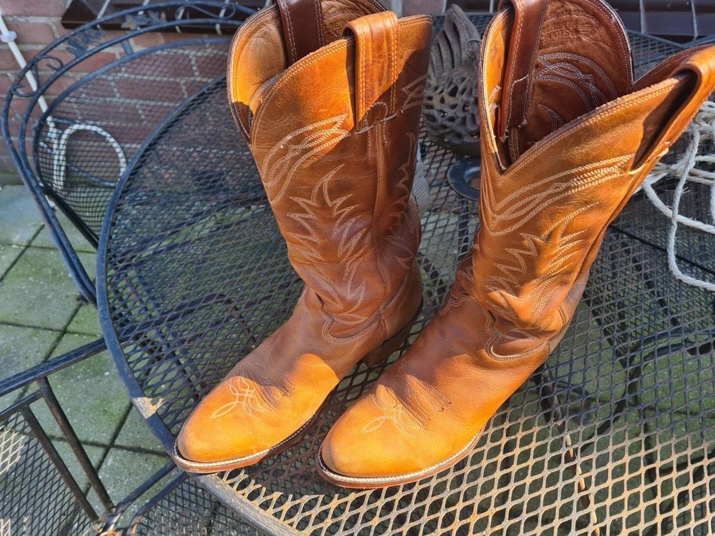 Nieuwe 100% Leren cowboylaarzen met houten hak en leren zool, Kleding | Dames, Schoenen, Nieuw, Hoge laarzen, Bruin, Ophalen
