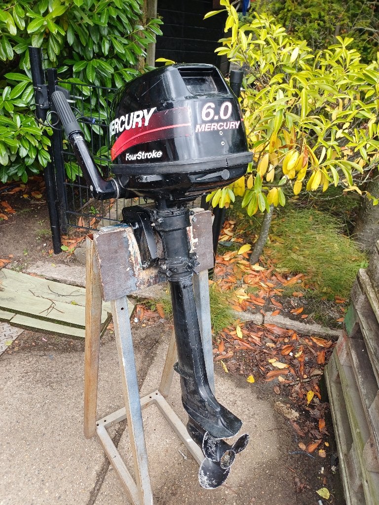 Mercury 4 en 6 pk 4 takt langstaart, Ophalen, Gebruikt, 5 tot 10 pk, Viertaktmotor