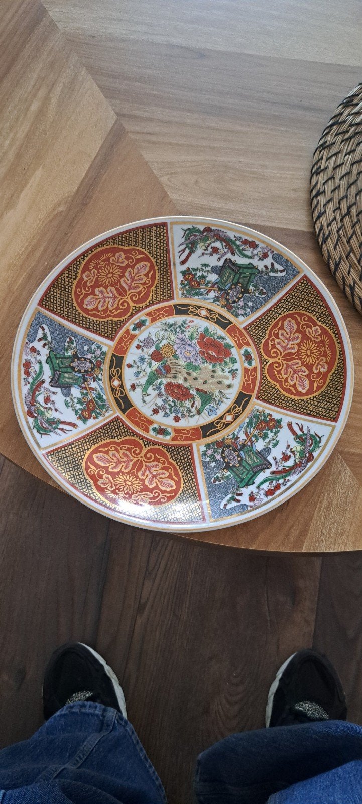 Origineel Vintage Al-Tawous Al-Hor Pauwenbord 30 cm, Ophalen of Verzenden