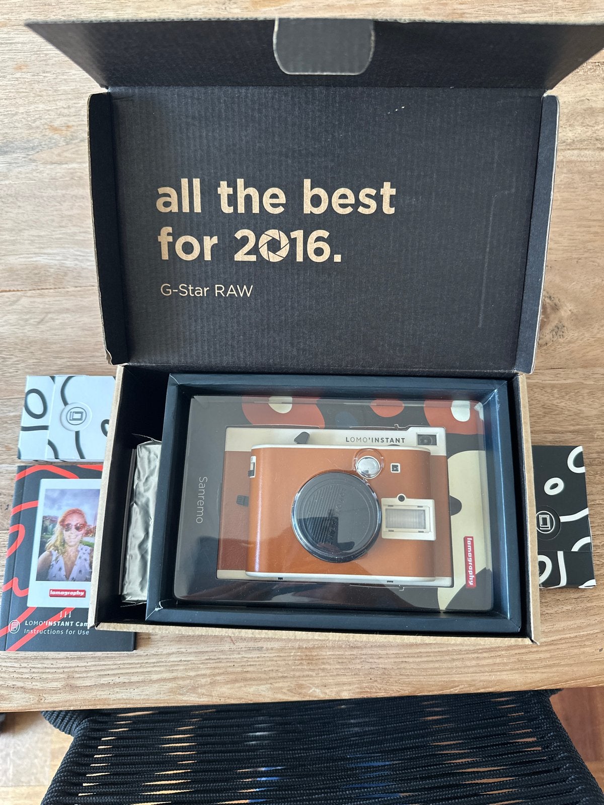 Lomo'Instant Sanremo Instant Camera - G-Star RAW Editie, Ingebouwde flitser, Handleiding, Instant camera, Ophalen of Verzenden