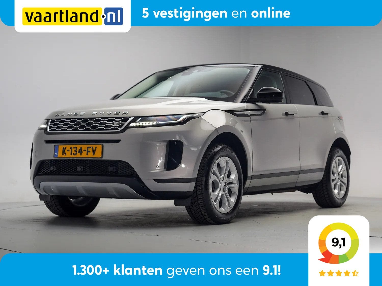 Land Rover Range Rover Evoque P300e AWD S [ Leder LED Apple/, Auto's, Automaat, 309 pk, Bedrijf, Hybride Elektrisch/Benzine