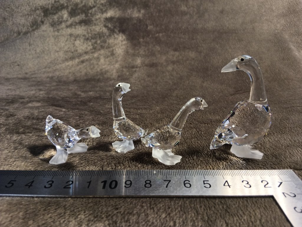 Swarovski Ganzen set 4x, Ophalen of Verzenden, Zo goed als nieuw, Figuurtje