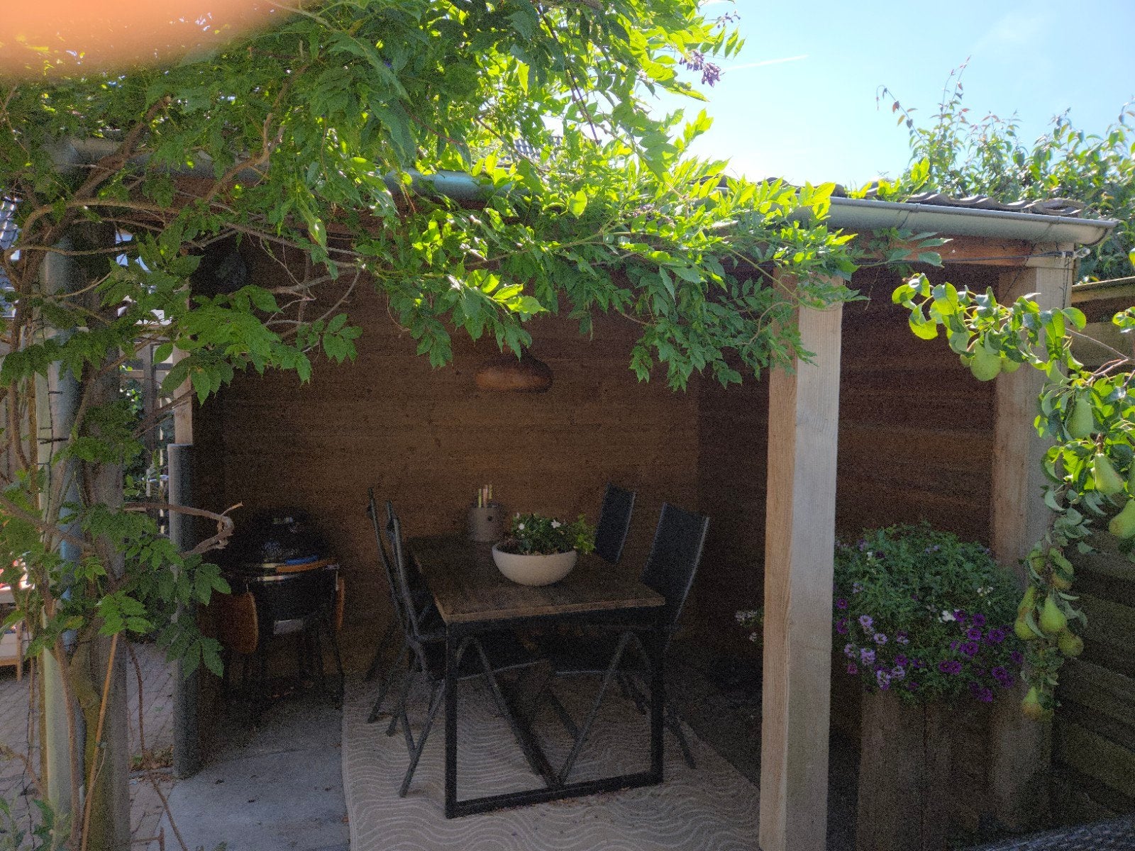 Houten tuinhuis /overkapping, Ophalen, Tuinhuis, 250 tot 500 cm, Zonder ramen