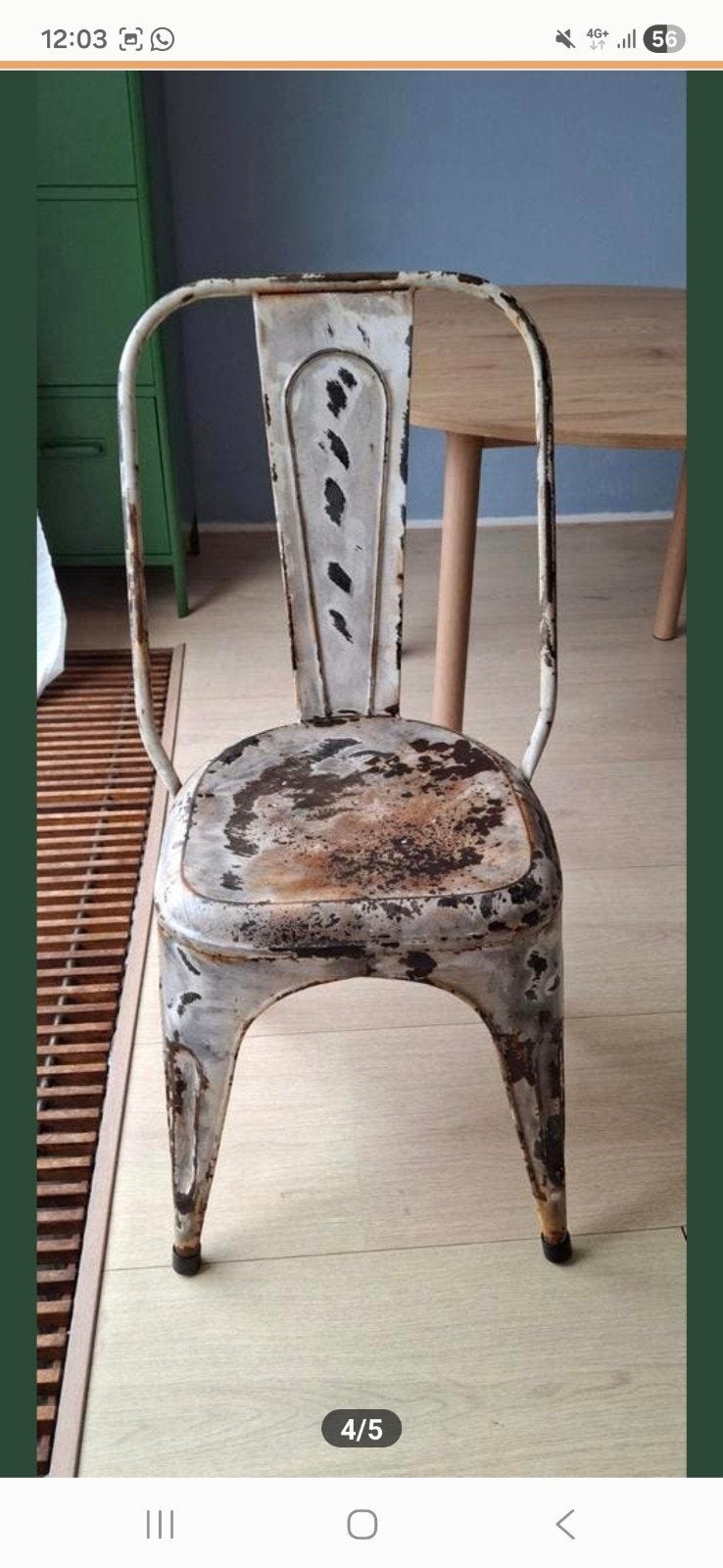 Unieke Tolix vintage stoelen met roestbehandeling (per stuk), Antiek en Kunst, Ophalen