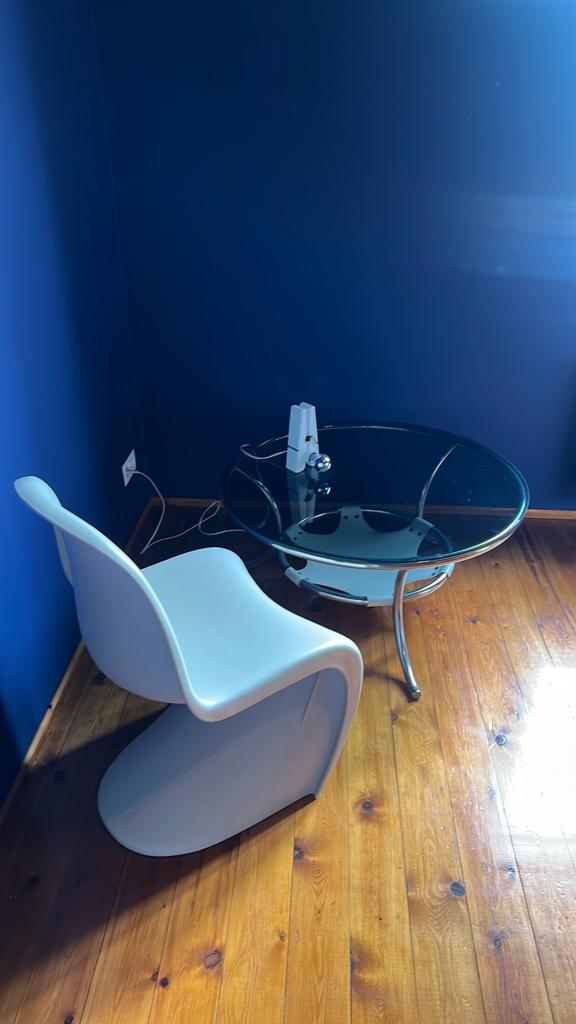 Vintage ronde salontafel! Best wel Hip!, Huis en Inrichting, Tafels | Salontafels, Ophalen, Gebruikt, Rond, Glas