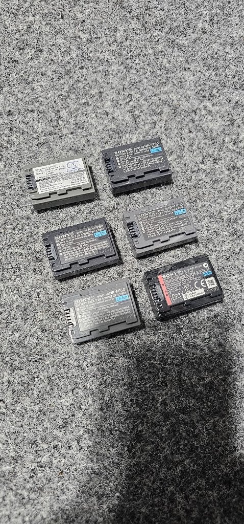 Originele 6 stuks batterijen Sony np-fp50, np-fp30, np-fv50, Ophalen of Verzenden