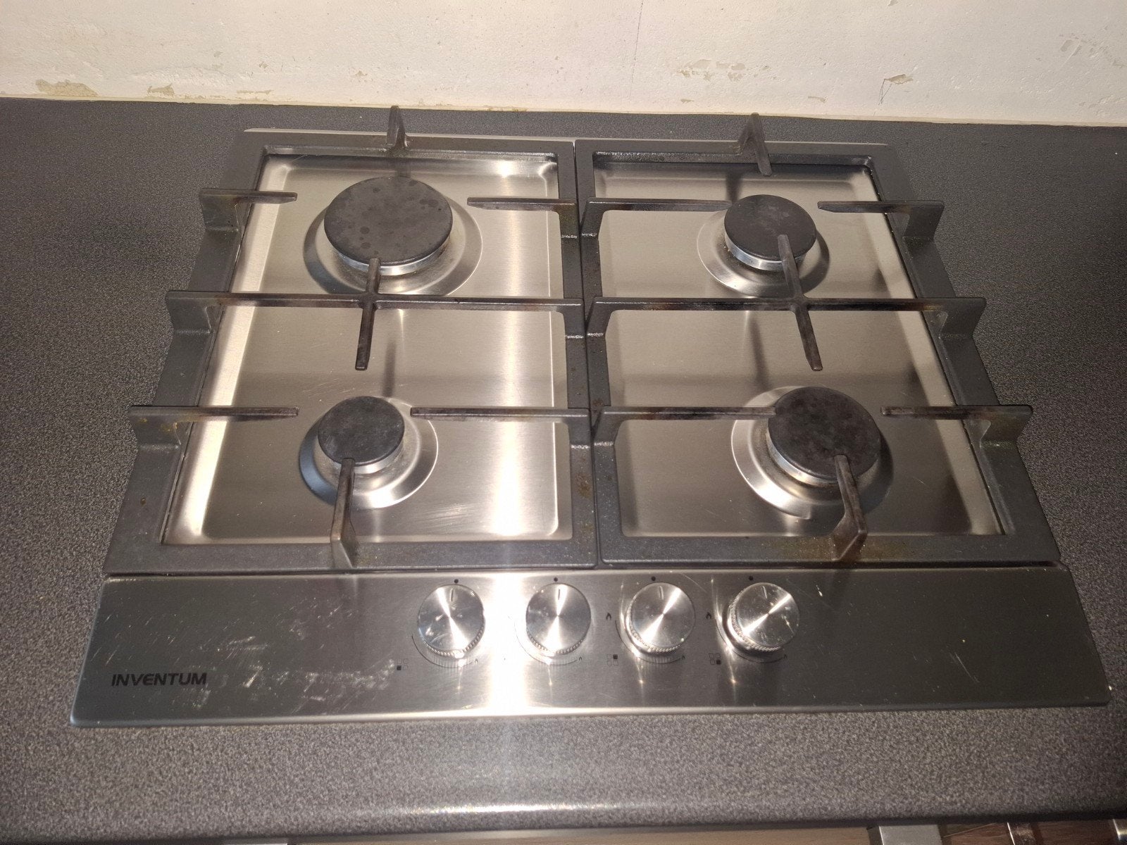 4 pits gaskookplaat merk: Inventum, Ophalen, Gebruikt, 4 kookzones, Inbouw