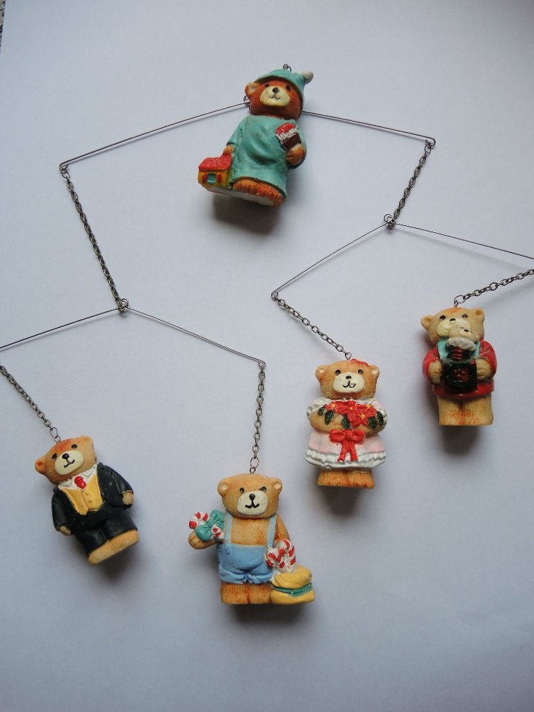 Vintage beren mobiel / hanger, Ophalen of Verzenden, Gebruikt, Overige typen