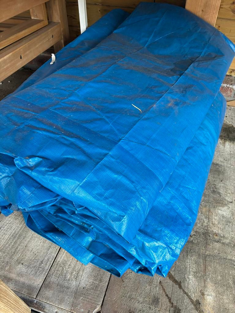 dekkleed 6x8 meter 2x, Ophalen of Verzenden, Gebruikt, 15 m² of meer, Zeil