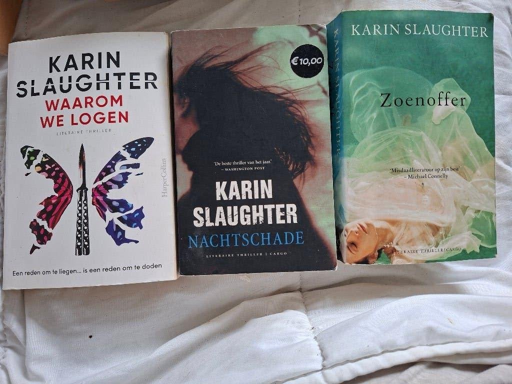 Waarom we logen, Nachtschade, Zoenoffer Karin Slaughter, Boeken, Ophalen of Verzenden, Zo goed als nieuw