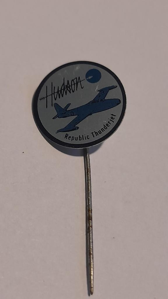 Vintage Hudson Republic Thunderjet Vliegtuig Speldje, Verzenden, Gebruikt, Overige typen