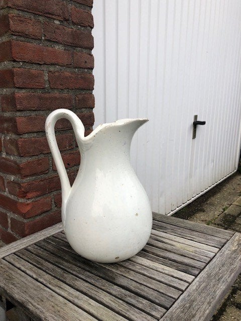 Brocante vaas/ schenkkan te koop!, Ophalen of Verzenden