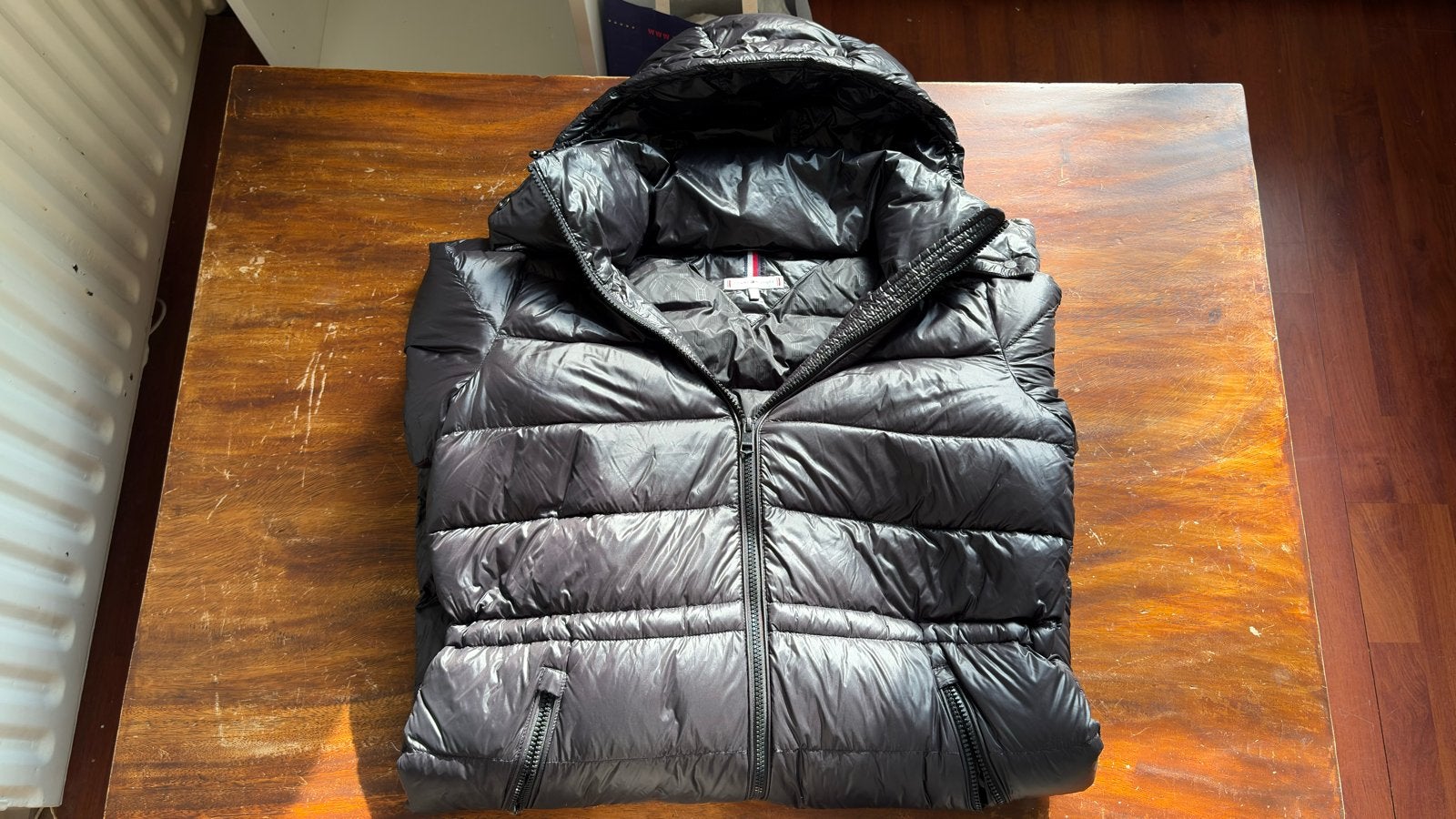 Tommy Hilfiger Zwarte Lange Puffer Jas Maat S, Ophalen, Zo goed als nieuw, Maat 36 (S), Zwart