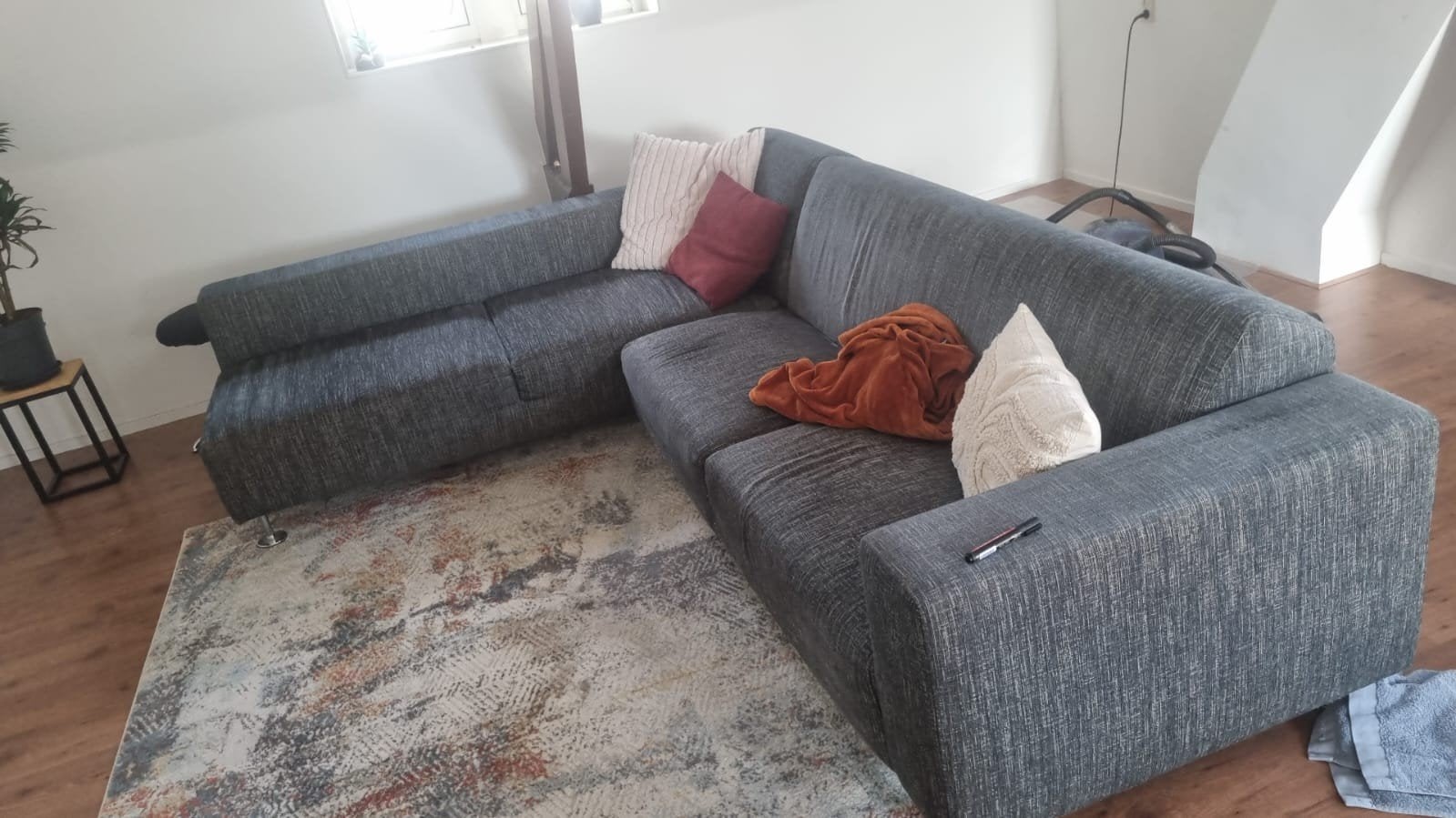 Comfortabele hoekbank 2.20 x 2.90 m, Ophalen, Gebruikt, 100 tot 125 cm, Hoekbank