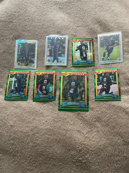 Topps Finest Voetbalkaarten PSG Messi Mbappé Neymar, Ophalen of Verzenden, Zo goed als nieuw