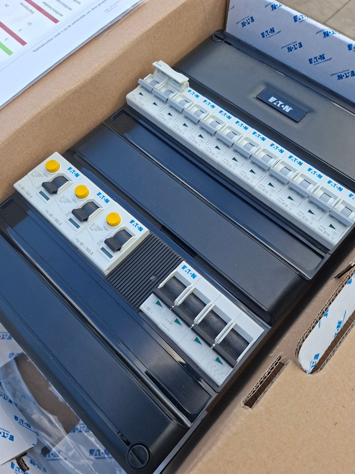 Eaton groepenkast 10 groepen + kookgroep, Doe-het-zelf en Verbouw, Elektra en Kabels, Nieuw, Overige typen, Ophalen of Verzenden