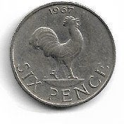 Malawi 6 Pence 1967, Postzegels en Munten, Ophalen of Verzenden, Overige landen
