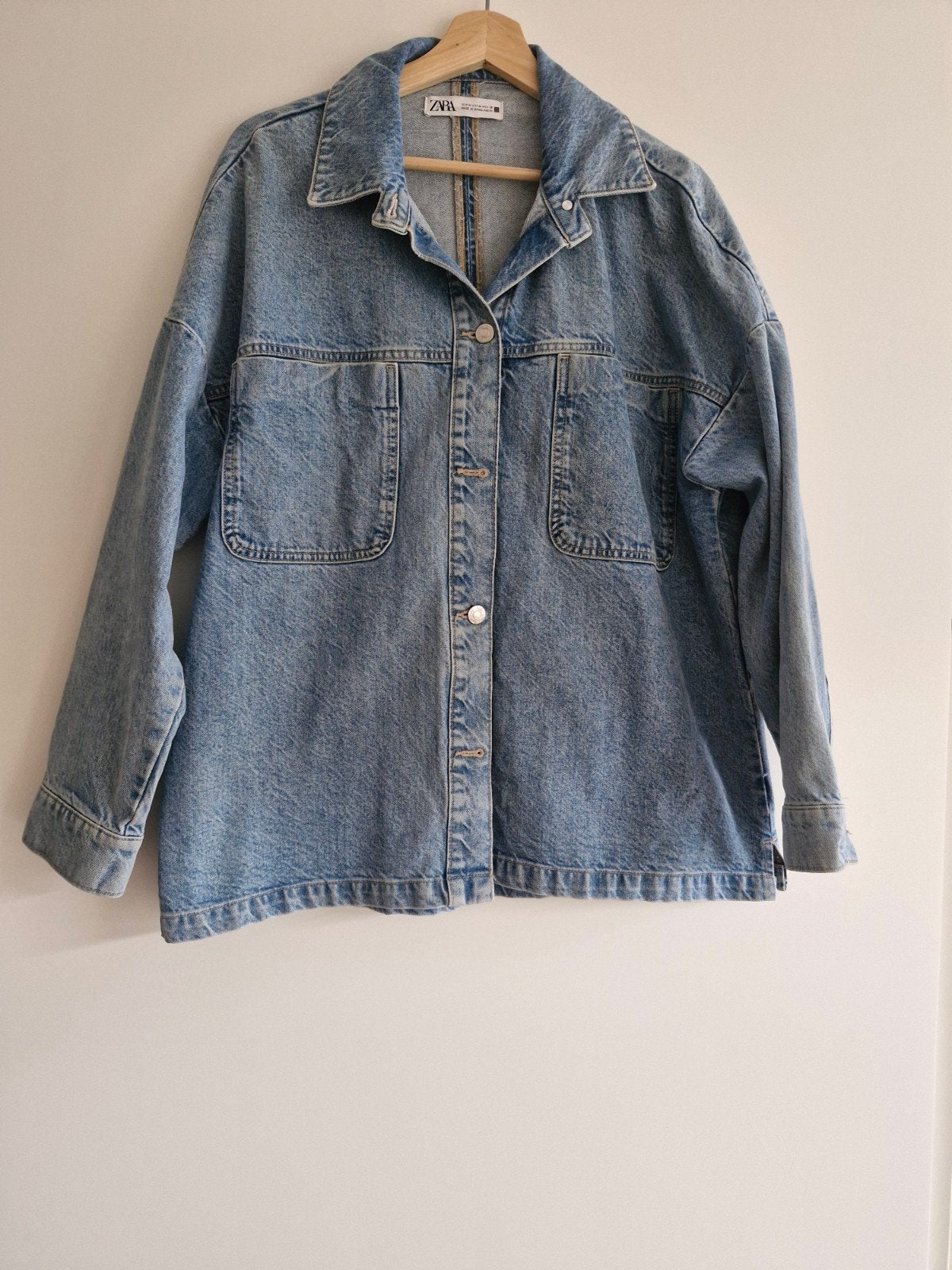 Spijkerjasje Zara, Ophalen of Verzenden, Zo goed als nieuw, Maat 38/40 (M), Blauw