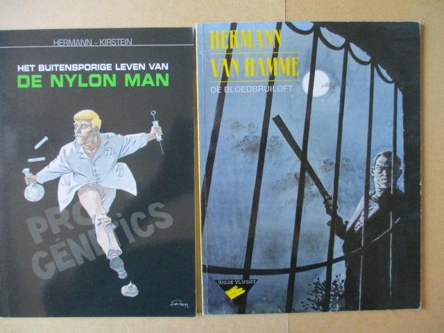 w0125 strips van hermann 8x, Meerdere stripboeken, Ophalen, Gelezen