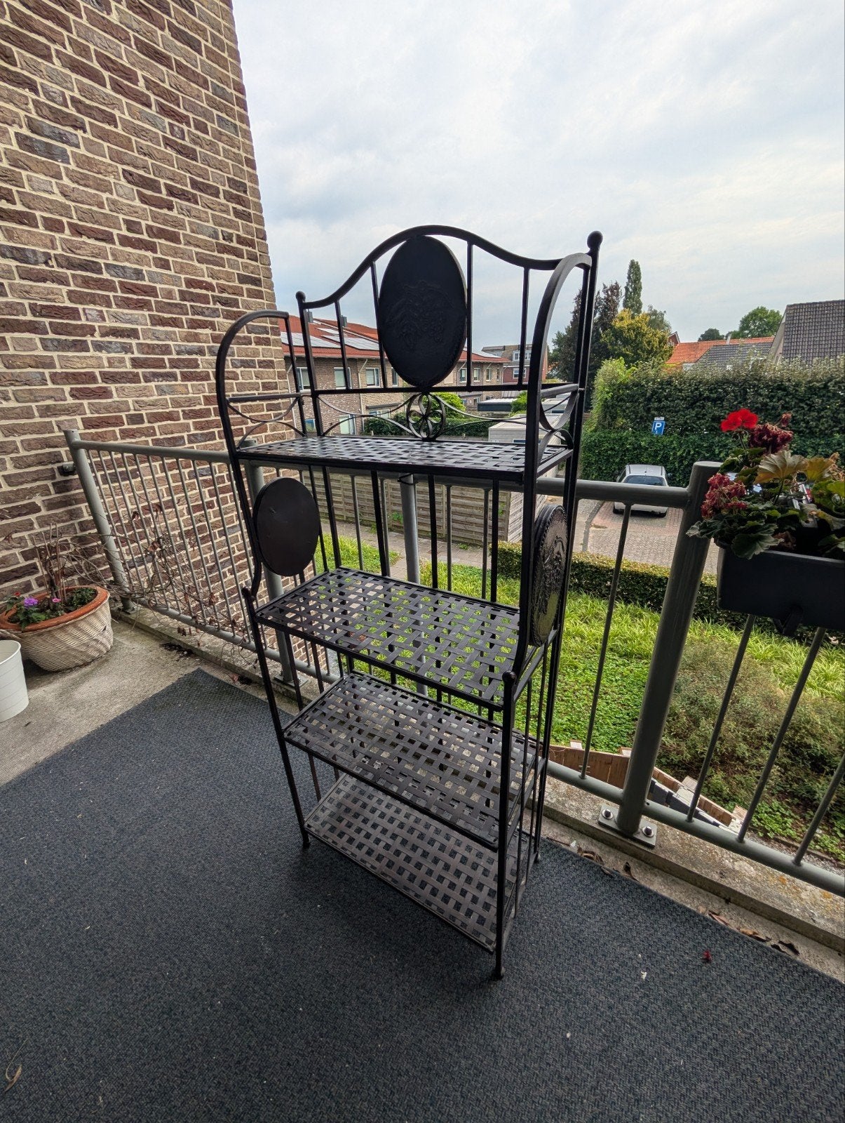 Metalen plantenrek/opbergrek voor binnen/buiten, Ophalen, Gebruikt