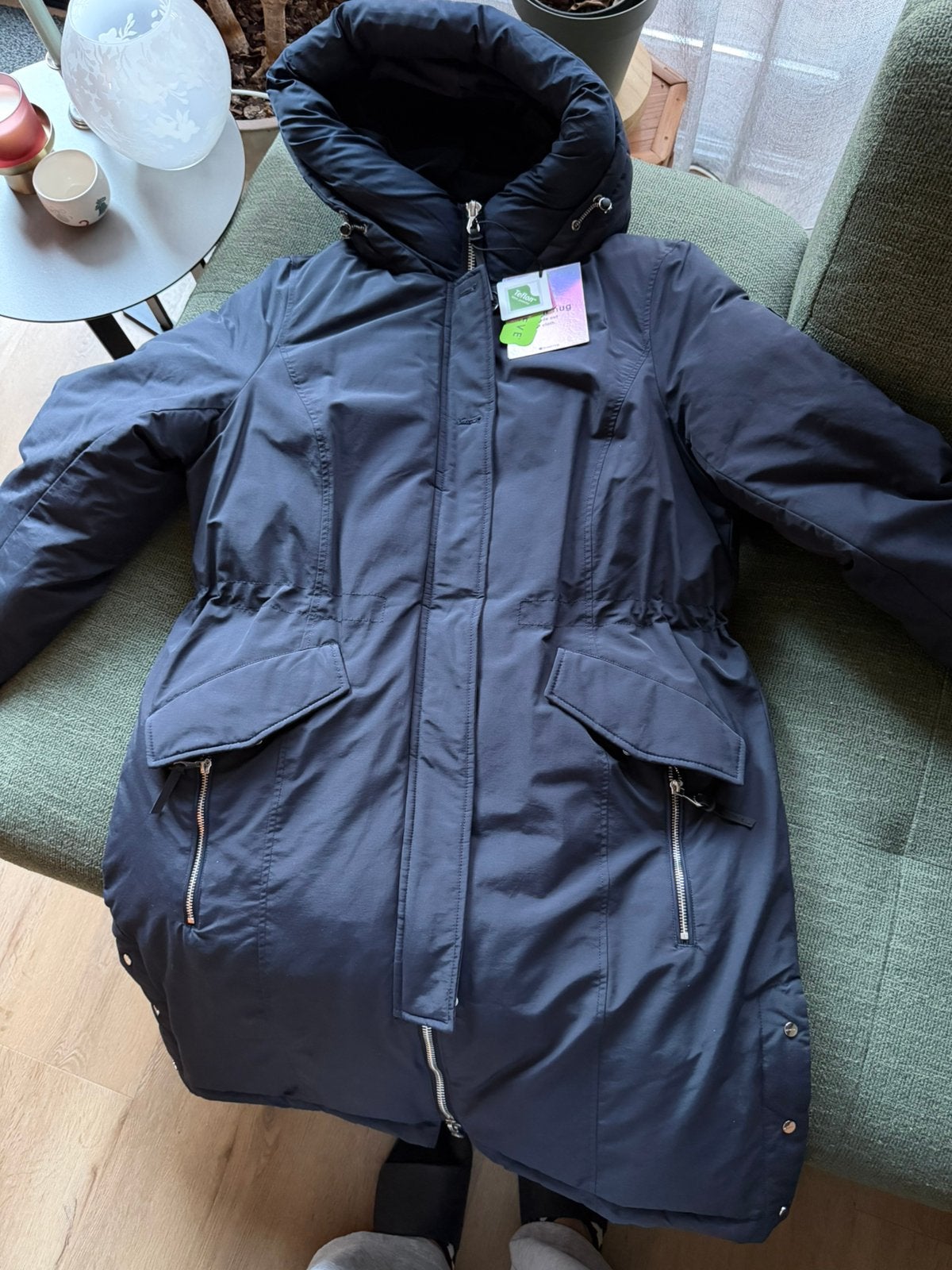 Nieuwe blauwe winterjas met capuchon, Street One, Kleding | Dames, Verzenden, Nieuw, Maat 42/44 (L), Blauw