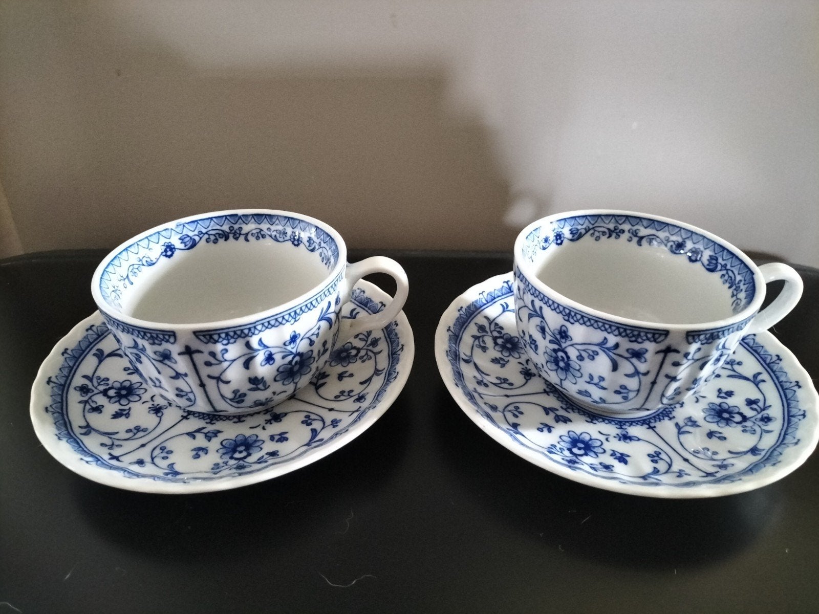 2x Blue Copen Takoto Japan kop en schotel, porselein, Antiek en Kunst, Antiek | Servies los, Ophalen of Verzenden