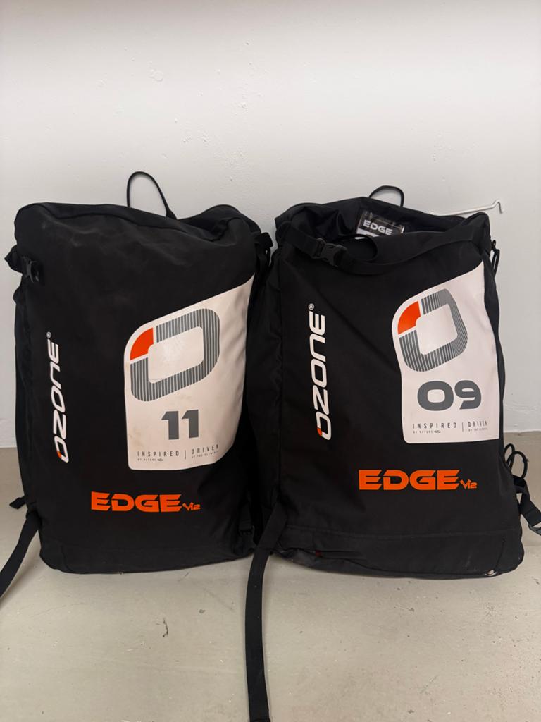 Ozone edge 9 en 11 mtr v12, 8 mtr v10 en bar, Watersport en Boten, Kitesurfen, Geen board, Ophalen of Verzenden, Zo goed als nieuw