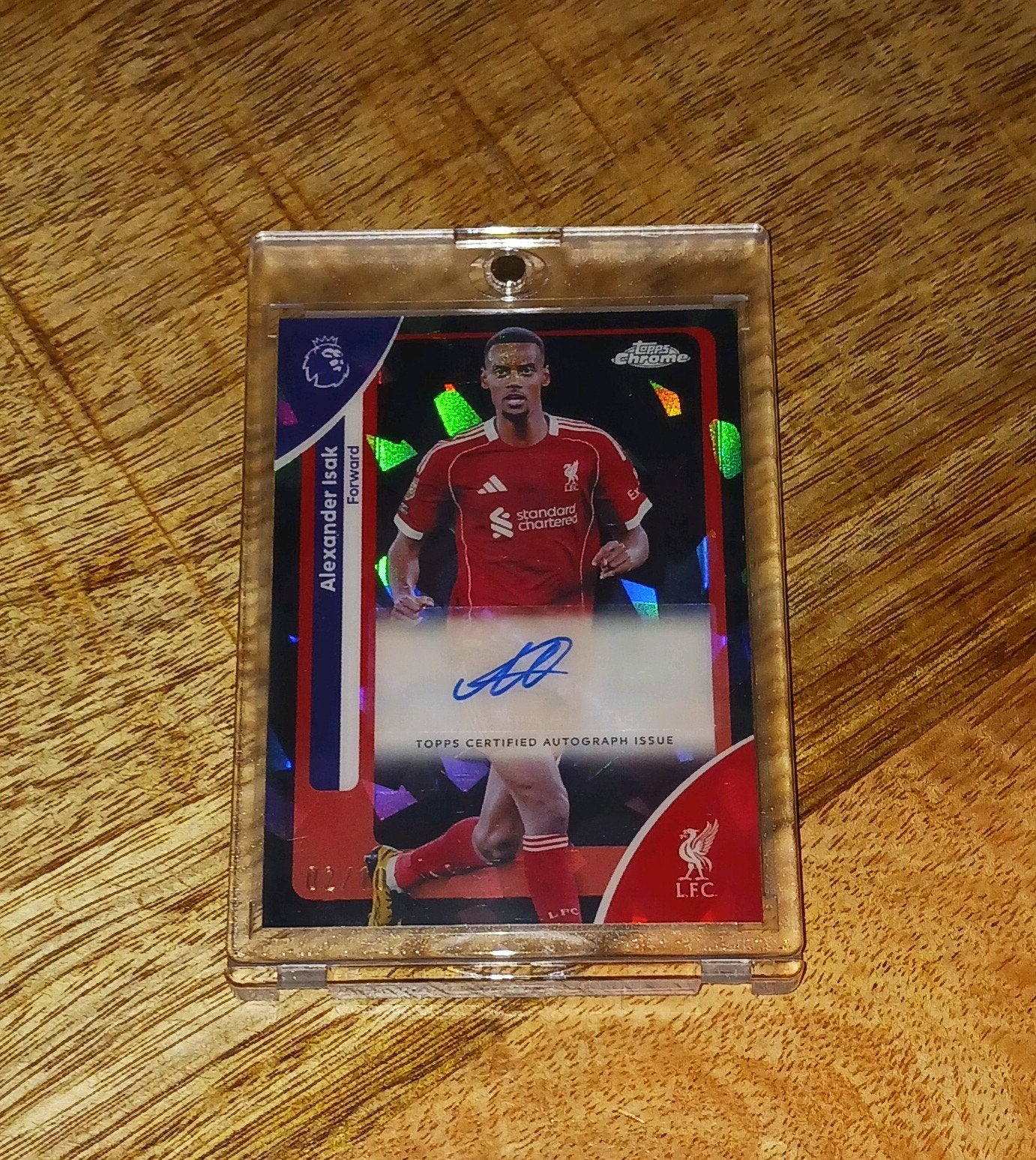 Alexander Isak / Topps Chrome Saphire/  Autograph, Verzamelen, Sportartikelen en Voetbal, Ophalen of Verzenden, Nieuw, Buitenlandse clubs