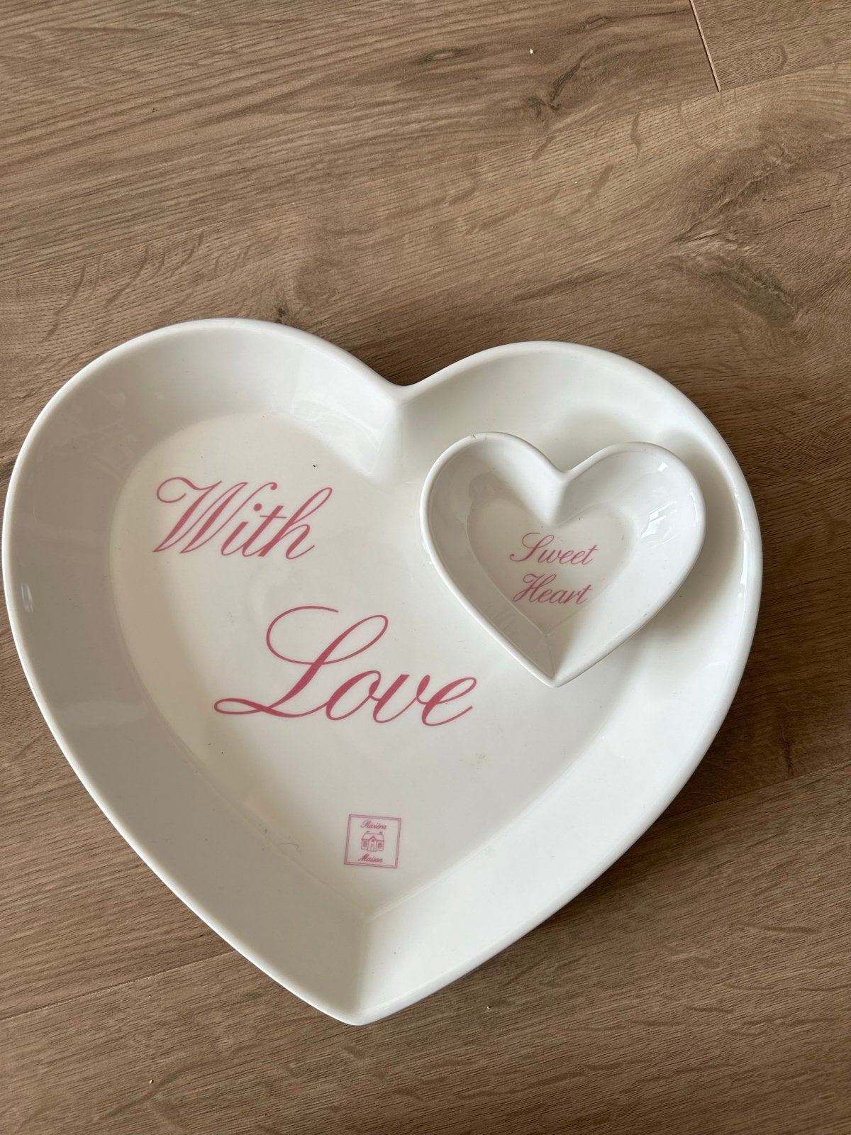 Hartvormige schaal With Love Sweet Heart' Riviera Maison, Ophalen, Gebruikt, Overige merken, Keramiek
