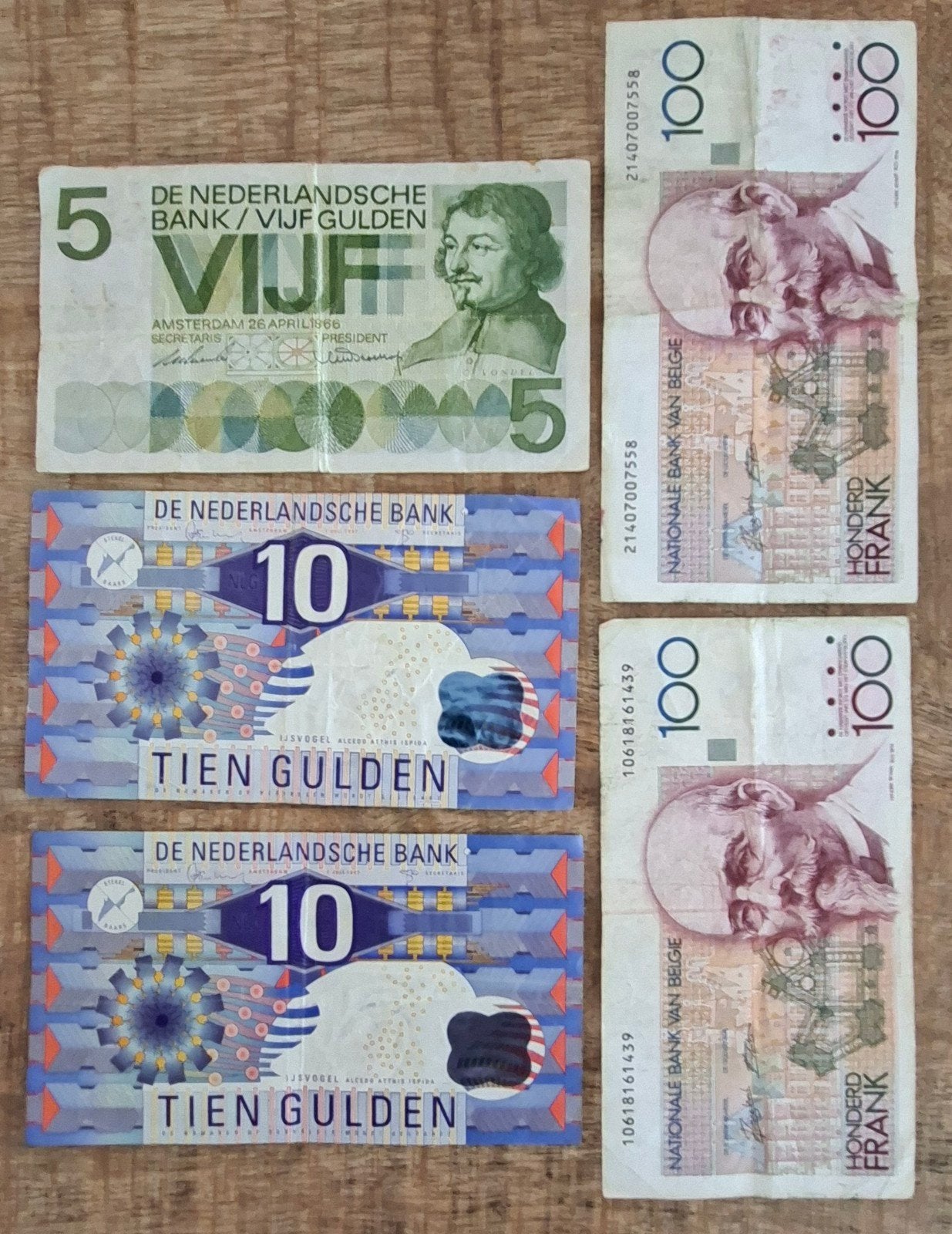 Oud papier geld: Nederlands en Belgisch, Ophalen of Verzenden