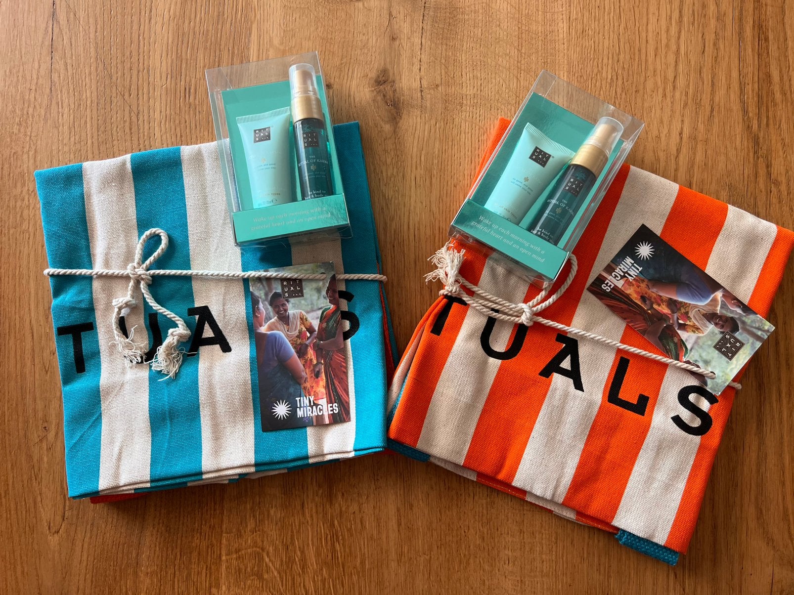 Rituals Beach Bag & Karma travel setje 🌴😎🐚🧡🩵 Nieuw!, Sieraden, Tassen en Uiterlijk, Uiterlijk | Lichaamsverzorging, Ophalen of Verzenden