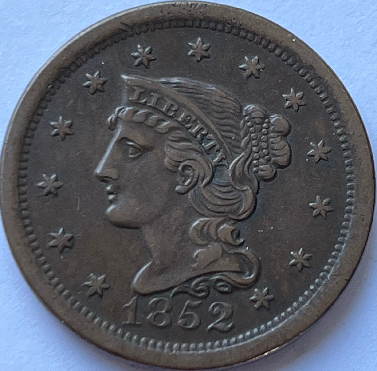 Verenigde Staten hele mooie cent 1852, Ophalen of Verzenden, Noord-Amerika, Losse munt
