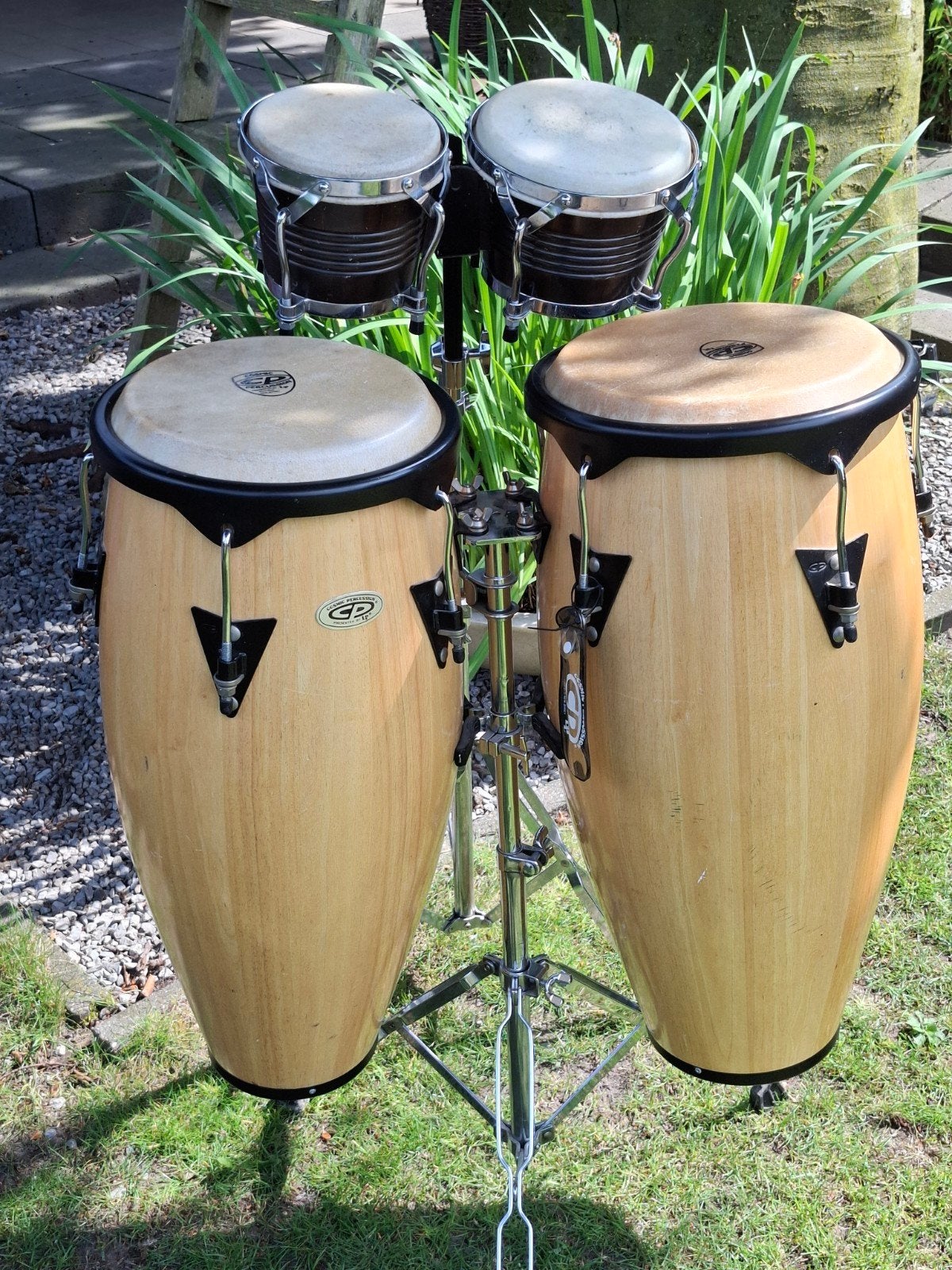 Cosmic Percussion Conga's en Bongo's met standaards, Ophalen, Gebruikt, Trommel