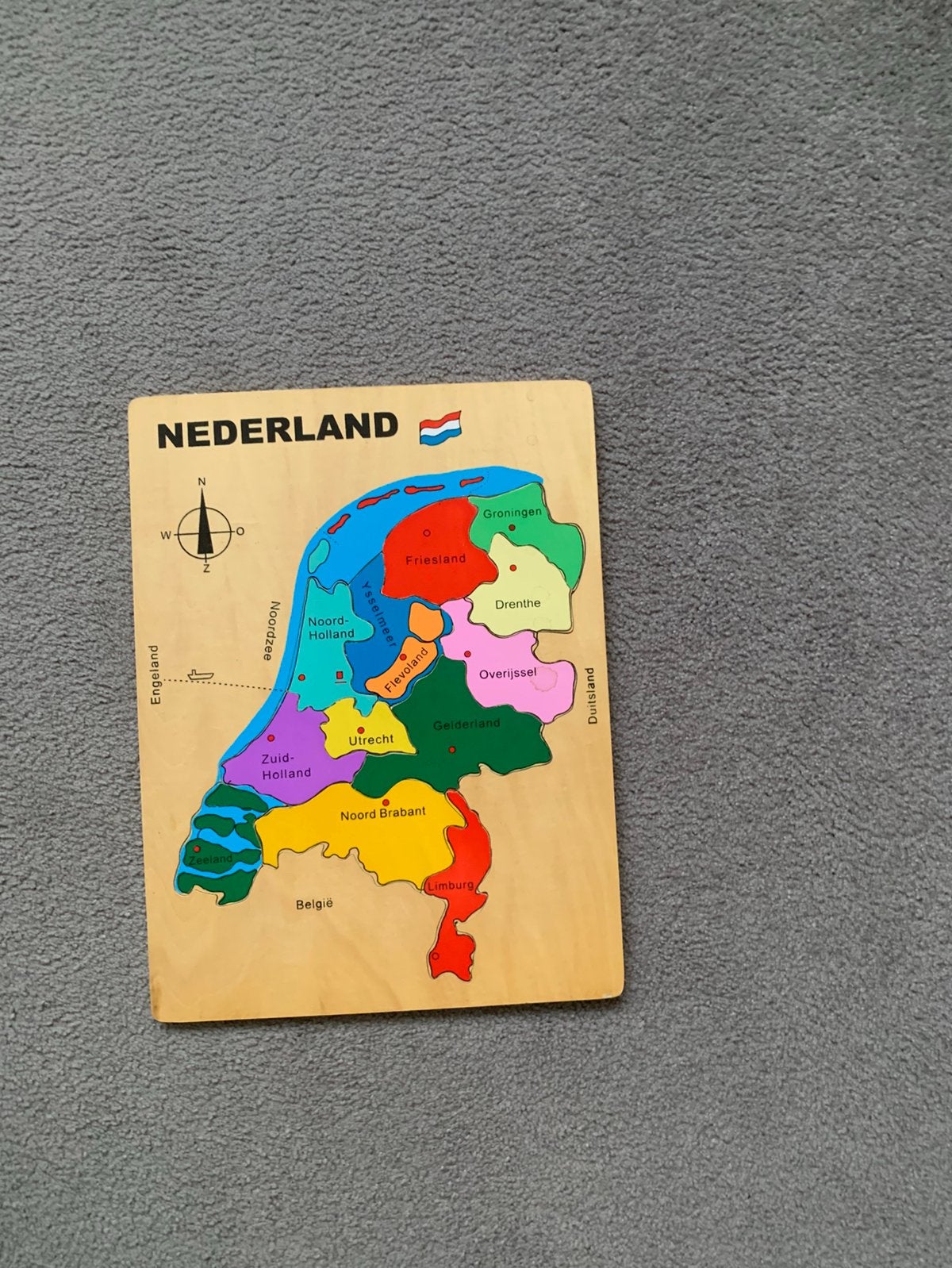Houten puzzel Nederland, Ophalen of Verzenden, Zo goed als nieuw