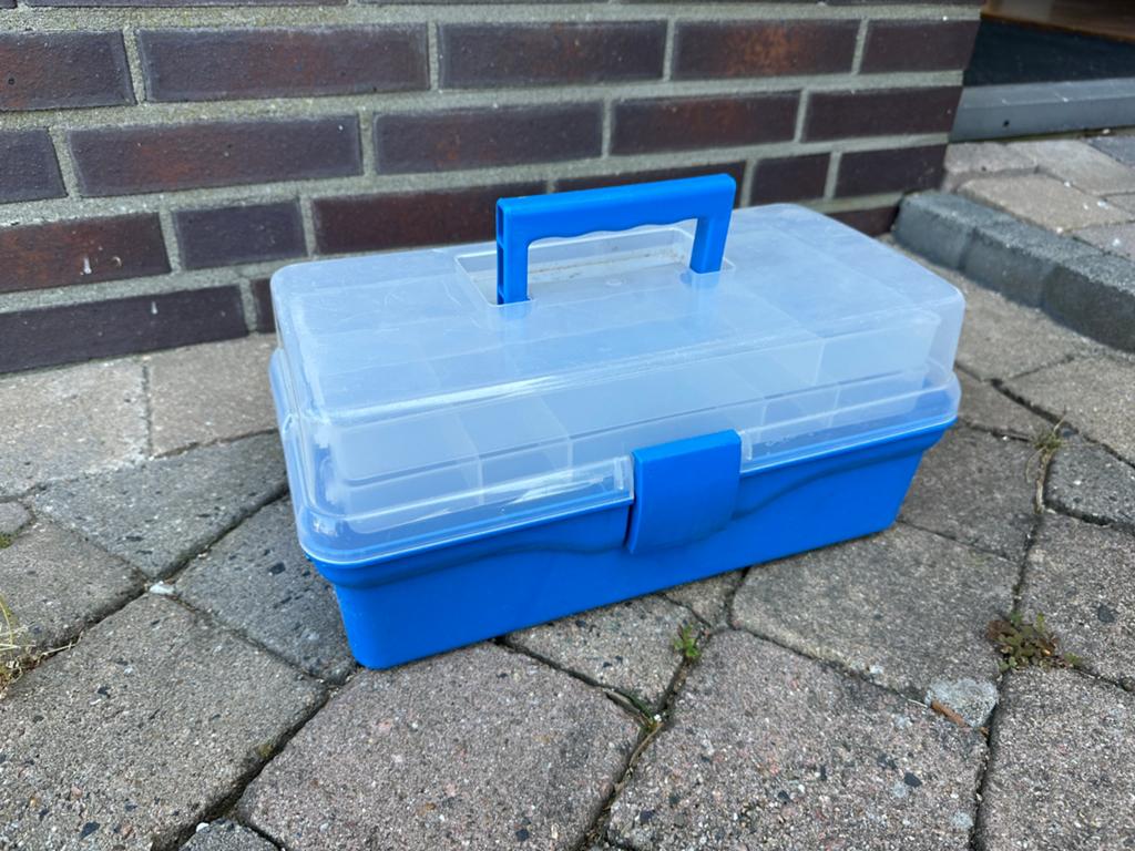 Gereedschaps kist / vis hobby / doos, Doe-het-zelf en Verbouw, Gereedschapskisten, Ophalen, Nieuw