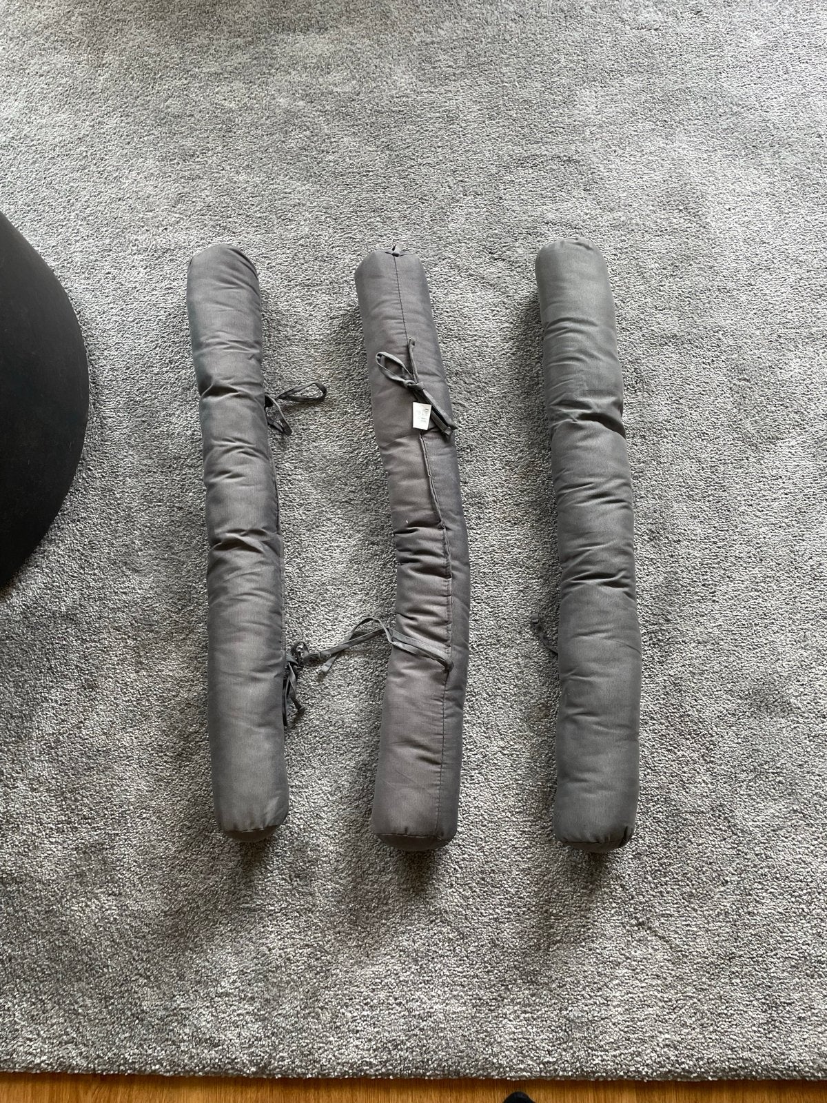 Set van 3 grijze rolkussens van Beautissu, Ophalen, Overige merken, Gebruikt, Rolkussen