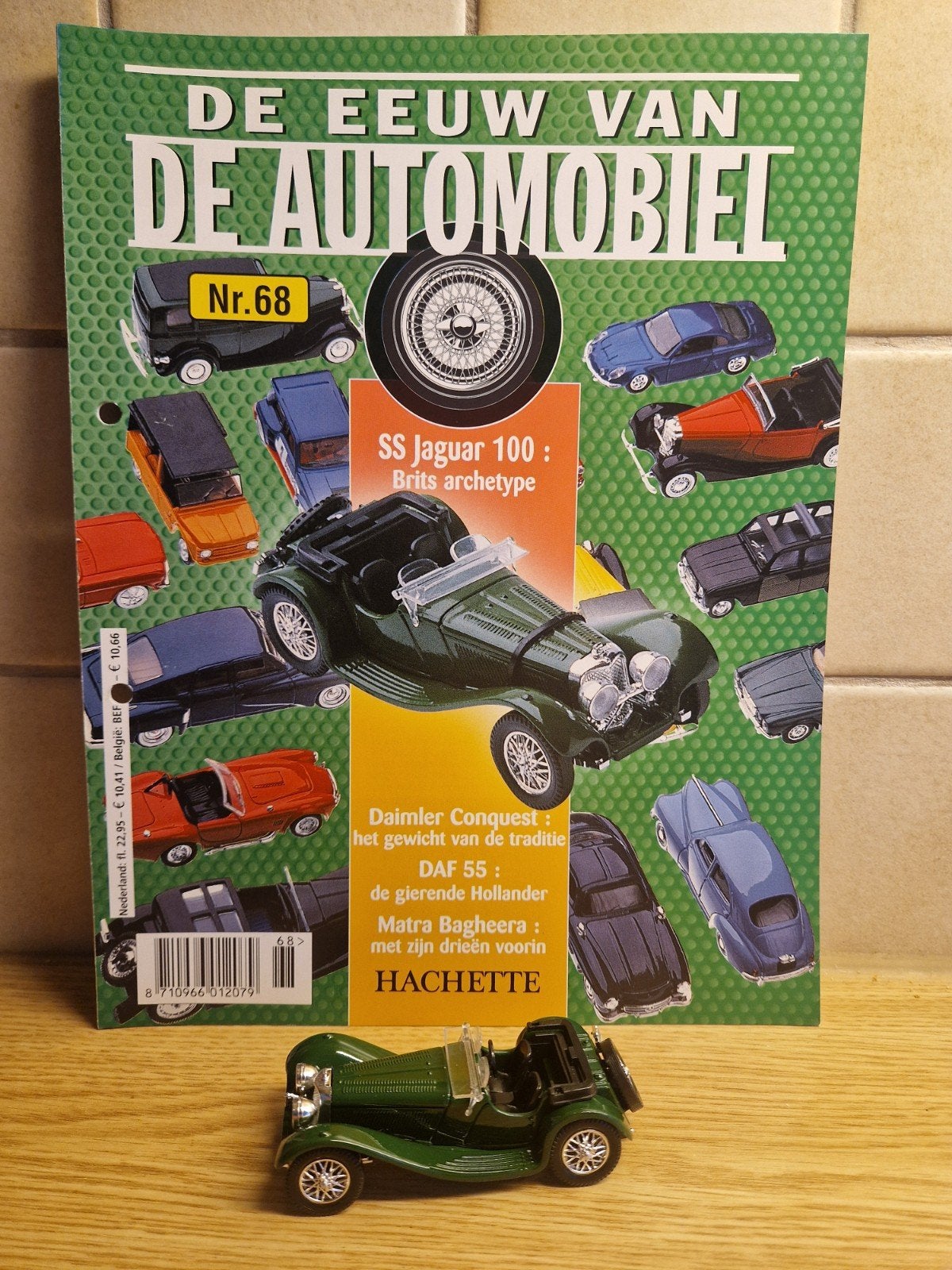 solido jaguar ss100 1938 tijdschrift doosje, Ophalen of Verzenden, Zo goed als nieuw, Auto, Solido
