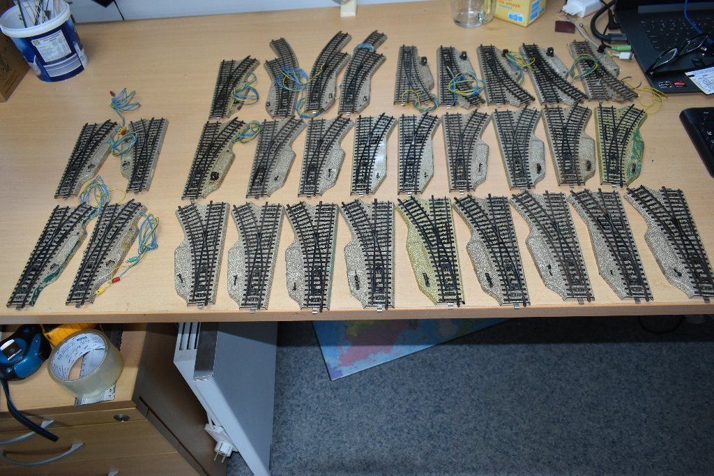 31 marklin wissels, Wisselstroom, Gebruikt, Rails, Ophalen of Verzenden