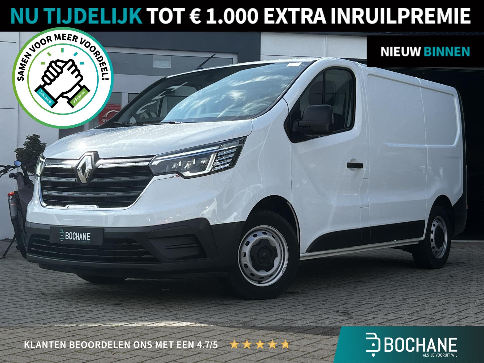 Renault Trafic 2.0 Blue dCi 130 T29 L1H1 Advance | BPM vrij, Renault Nederland N.V., Overige carrosserieën, Renault, Wit