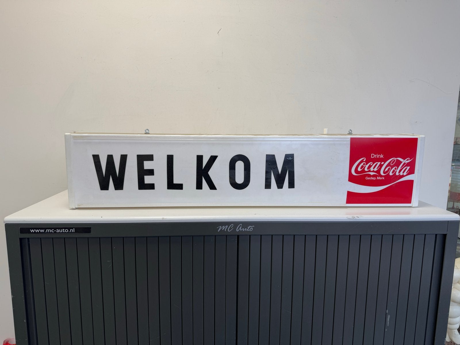 Vintage Coca-Cola Welkom Lichtbak - API Neon Naarden, Ophalen, Gebruikt