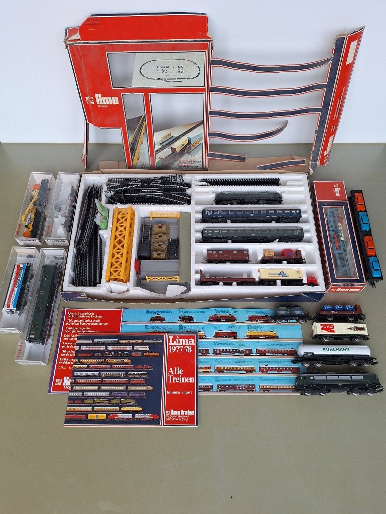 vintage Lima H0 treinset modeltreinen locomotief wagon rails, Ophalen, Gelijkstroom, Analoog, Lima