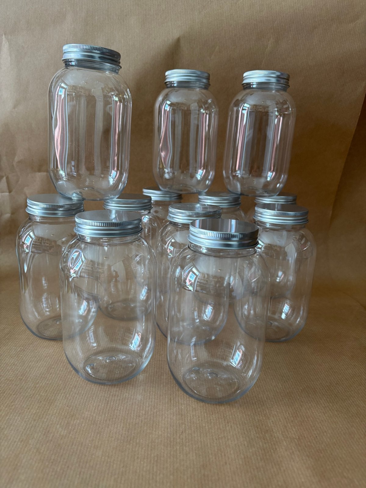 12x Nieuwe ongebruikte plastic voorraadpotjes met deksel, Ophalen of Verzenden, Nieuw