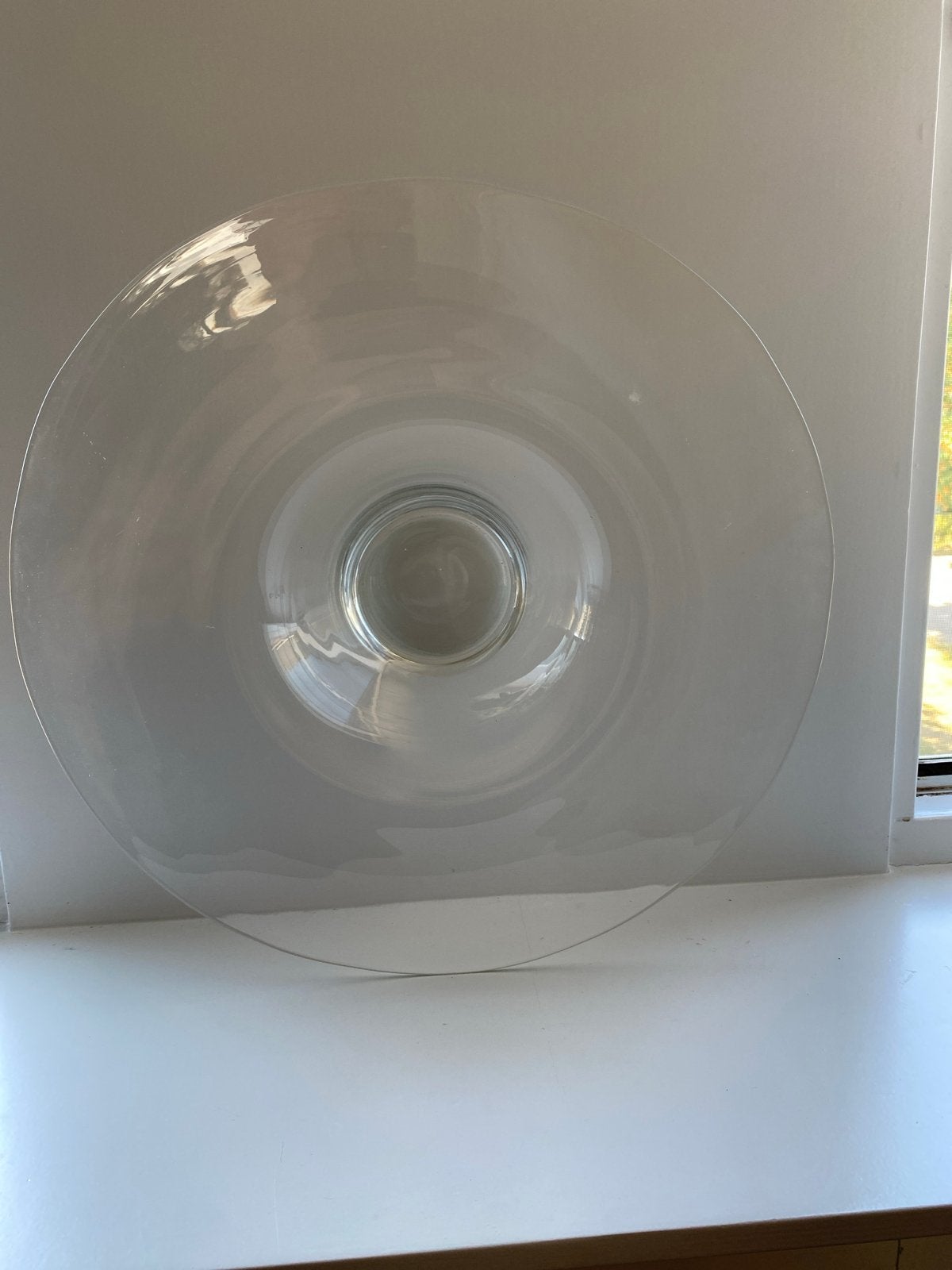 Grote glazen schaal - diameter 50 cm, Ophalen, Schaal, Rond, Glas