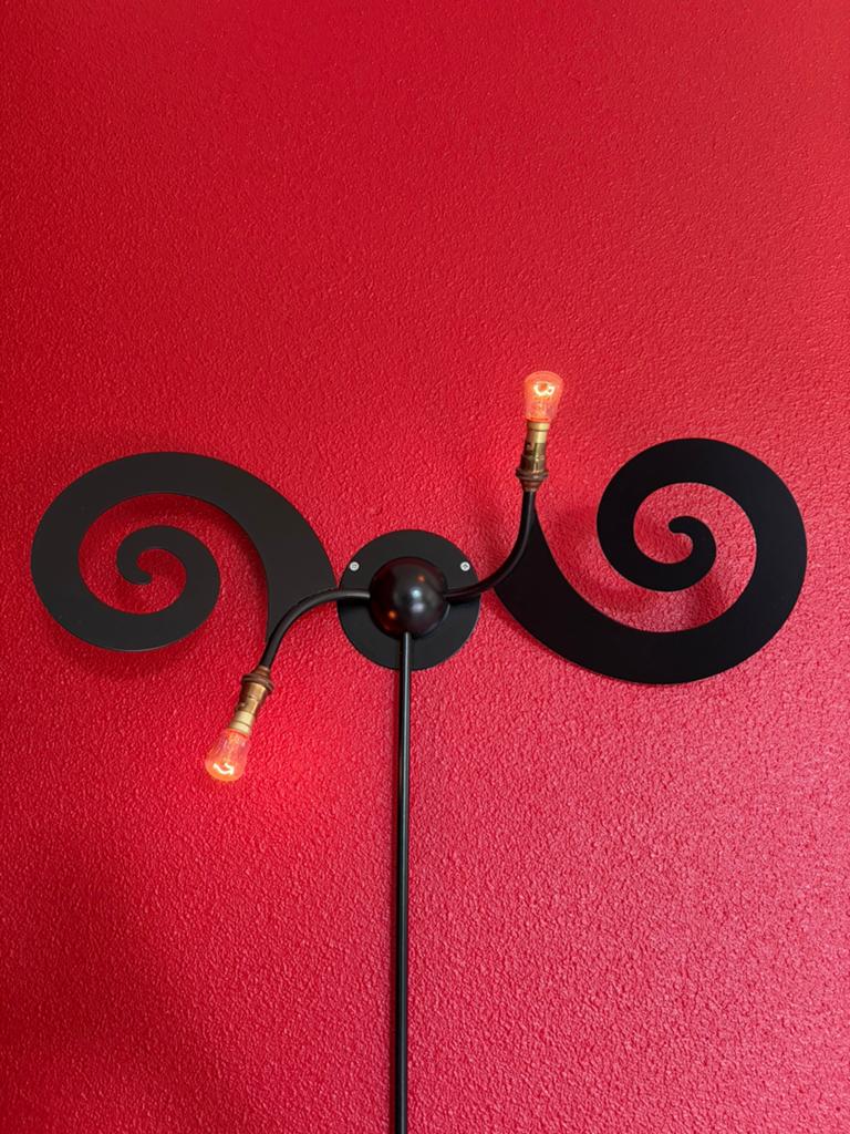Smeedijzeren wandlamp Maroeska Metz, Ophalen, Zo goed als nieuw, Metaal
