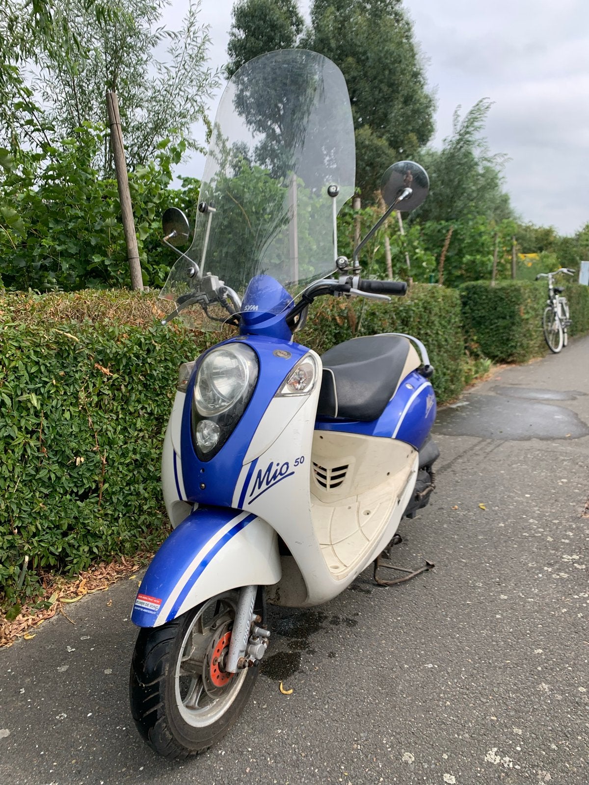Sym Mio 50 Scooter - Blauw/Wit, Fietsen en Brommers, Mio, Gebruikt, Ophalen of Verzenden, Benzine