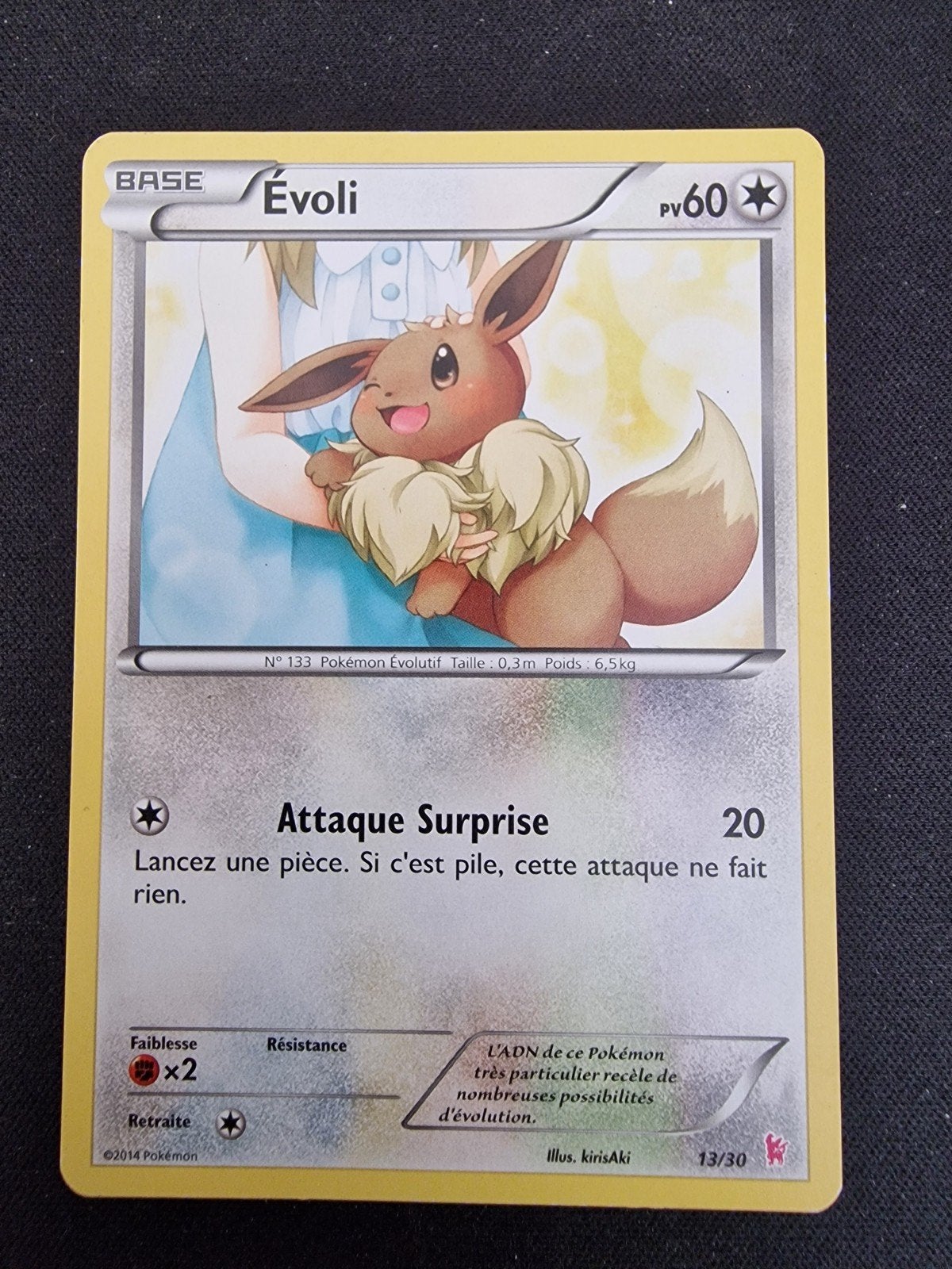 Évoli / Eevee 13/30 – Franse Pokemon  kaart, Verzenden, Zo goed als nieuw, Losse kaart