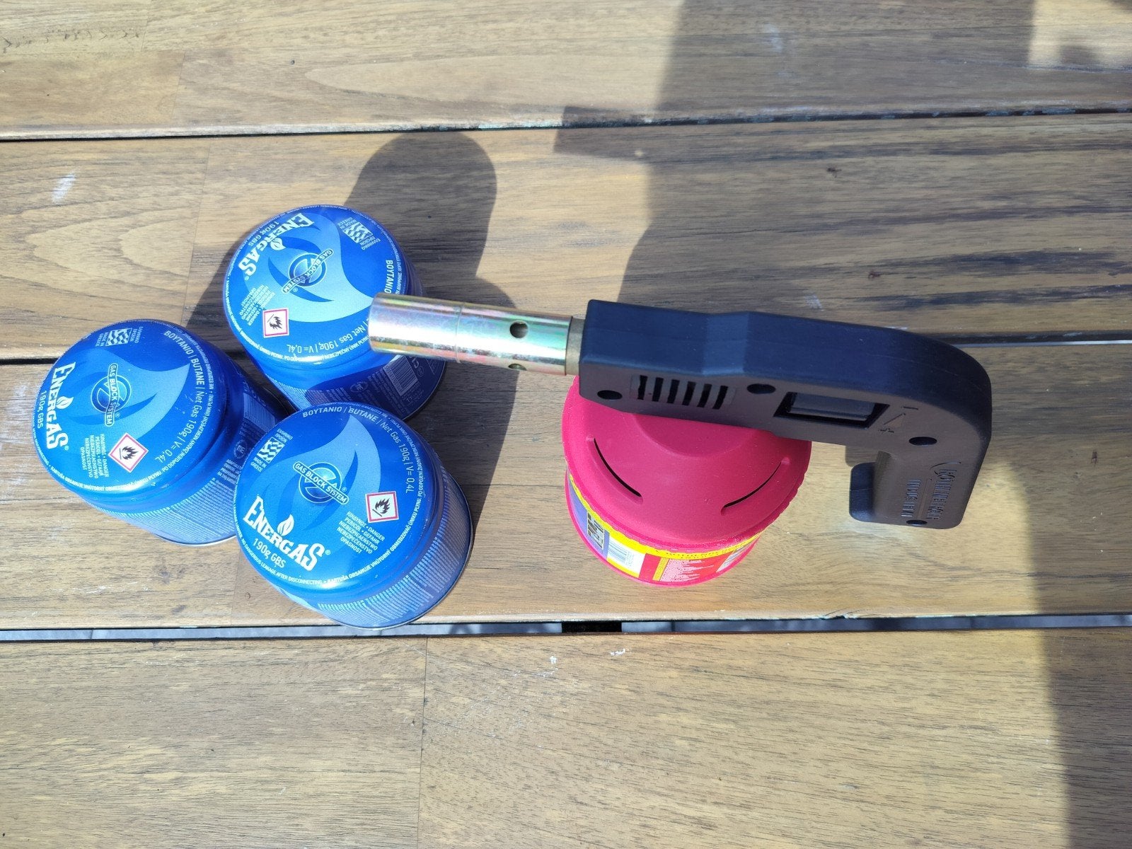 Rothenberger RoFlame brander met gasflessen, Ophalen of Verzenden, Zo goed als nieuw